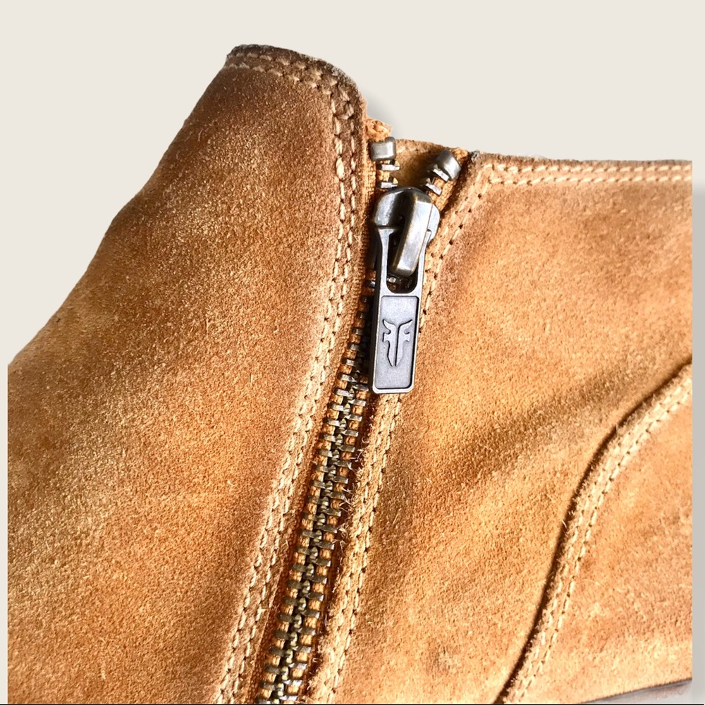 Frye Ray Vintage/Antique Belted Suede Ankle Bootie - Picture 9 of 16
